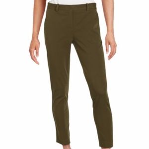 Theory | Dark Green Treeca Cotton Pants Size 0